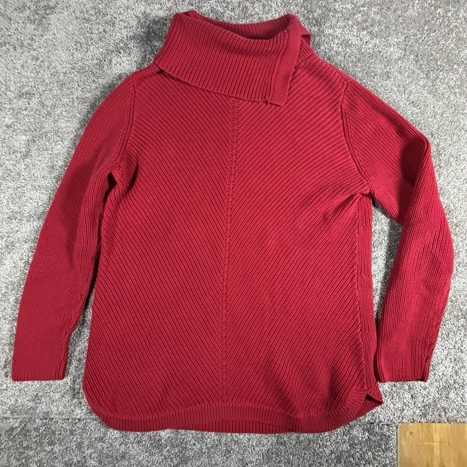 Talbots Medium Split Cowl Neck Shaker Stitch Swea… - image 2