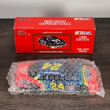 1994 Racing Champions Jeff Gordon #24 Dupont 1/24 Diecast Coin Bank w/Lock - NEW