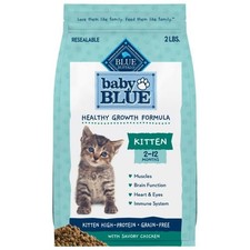 Kitten Dry Cat Food Natural Chicken Healthy Growth High-protein 2-lb. Bag New 17.42 per pound