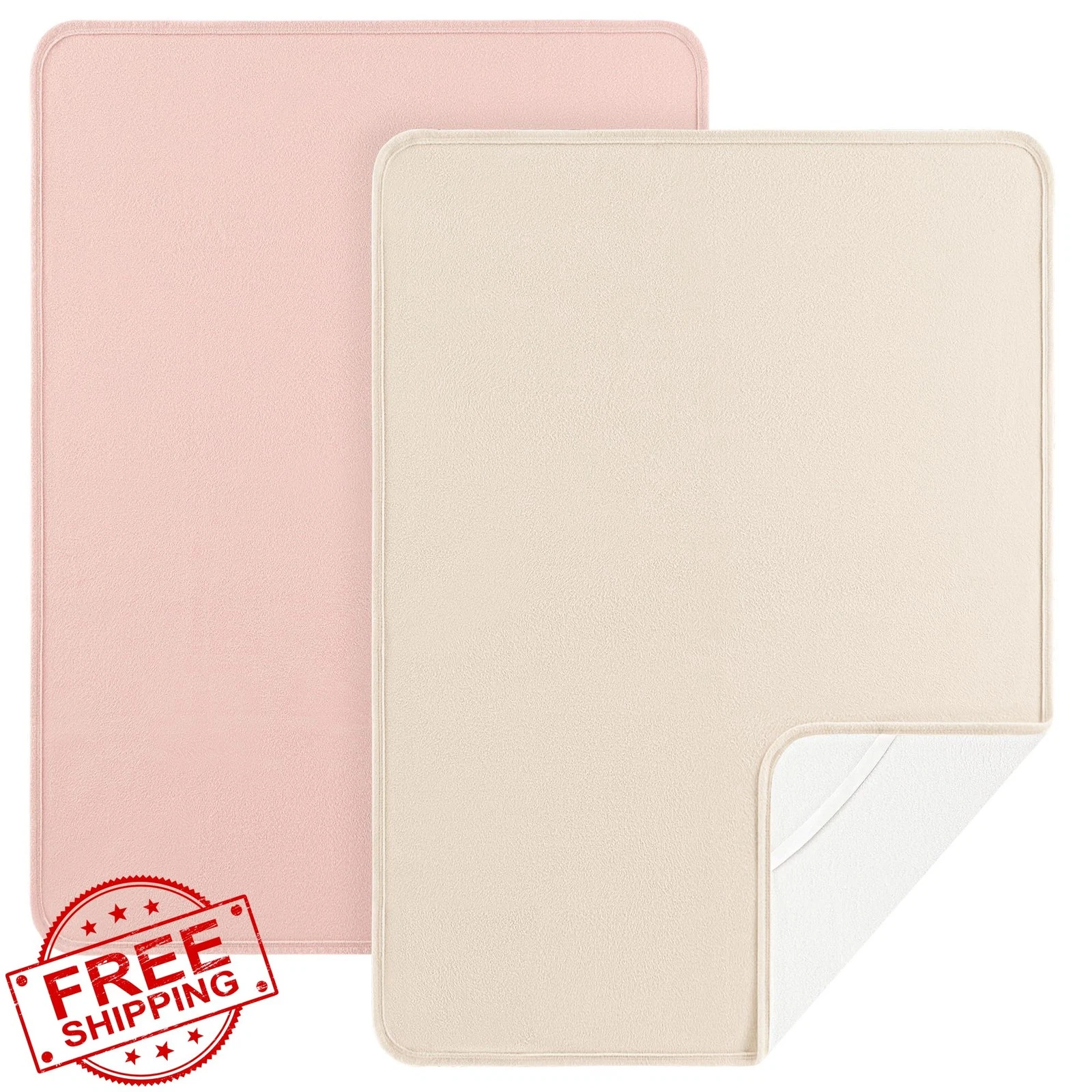2pk Portable Baby Changing Pad Travel Mat 35"x29.5" Apricot Pink
Opens in a new window or tab