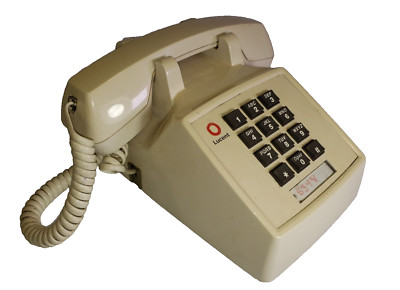 Vintage Lucent AT&T Avaya 107732430 Cream Push Button Desk Phone 98140M