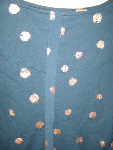 White Stuff size UK 6 soft jersey cotton and modal teal top with copper spots - Picture 4 of 6