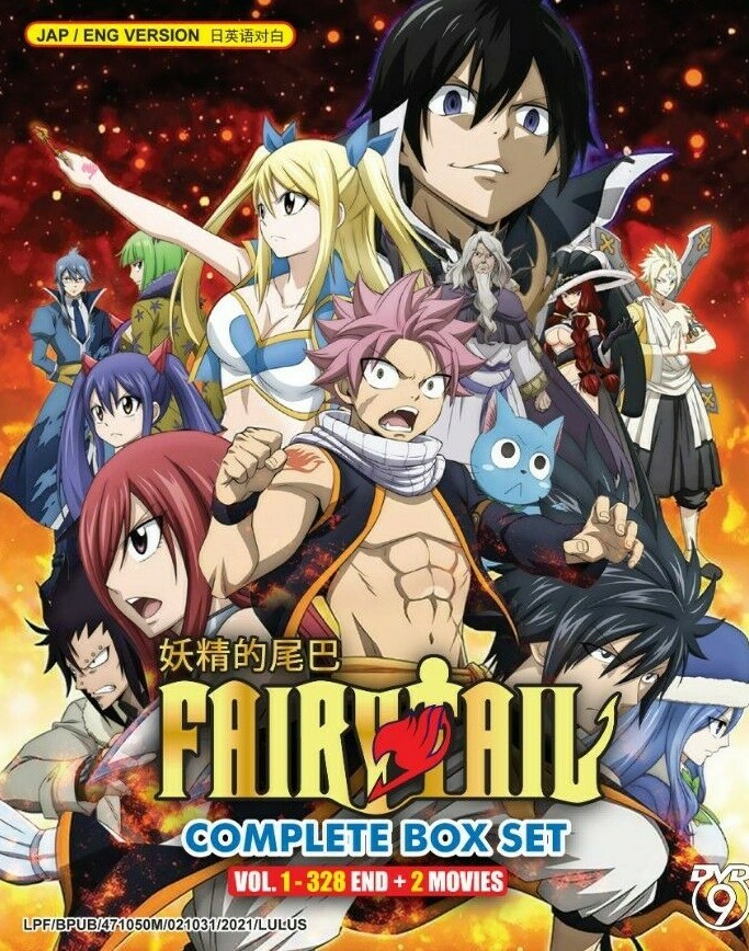 DVD FAIRY TAIL Complete Box Set Vol.1-328END+2 Movies English
