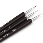 3x Set Nail Art Liner Brush Ultra-thin Line Drawing Pen Manicure Tool Tips Gel