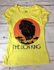 The Lion King Disney Simba Sunset T Shirt Sz M 7/8 EUC - Yellow Tee