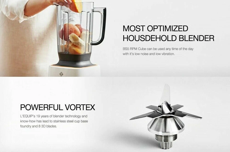 [LEQUIP] RPM CUBE BS5 Licuadora Hogar Mezclador 2.7HP 750W 220V Foto 4 de 4