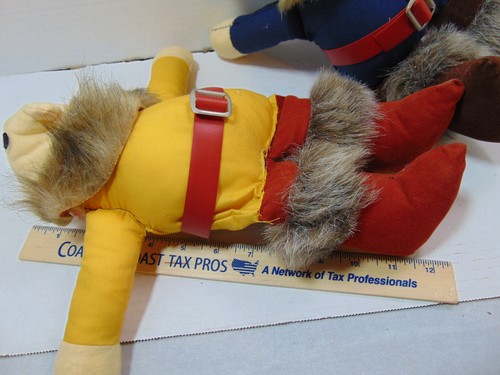 Pair of Bearded Elves, Gnomes, Plush Stuffed Sitting Fur Boots Christmas/Holiday - Picture 5 of 7