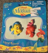 VTG Disney's The Little Mermaid Figural Magnets Sebastian Flounder Applause NOS