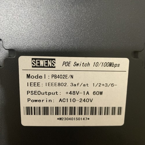 Sewens 6-port Poe And Switch (2 Ethernet Uplink And extend And 4 Poe Ports)NEW - Picture 5 of 7