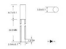 LED Zylinder 3mm 5mm klar diffus zylindrisch Flat Top LEDs Menge und Farbauswahl