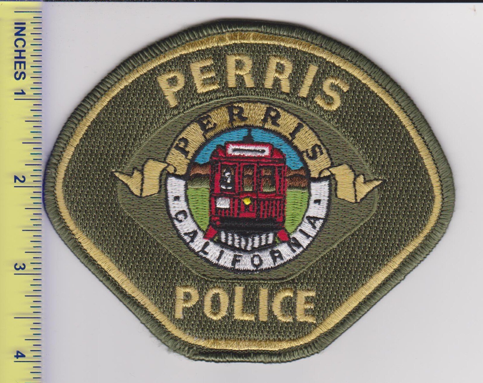 US California Police Patch Perris California Police Department eBay