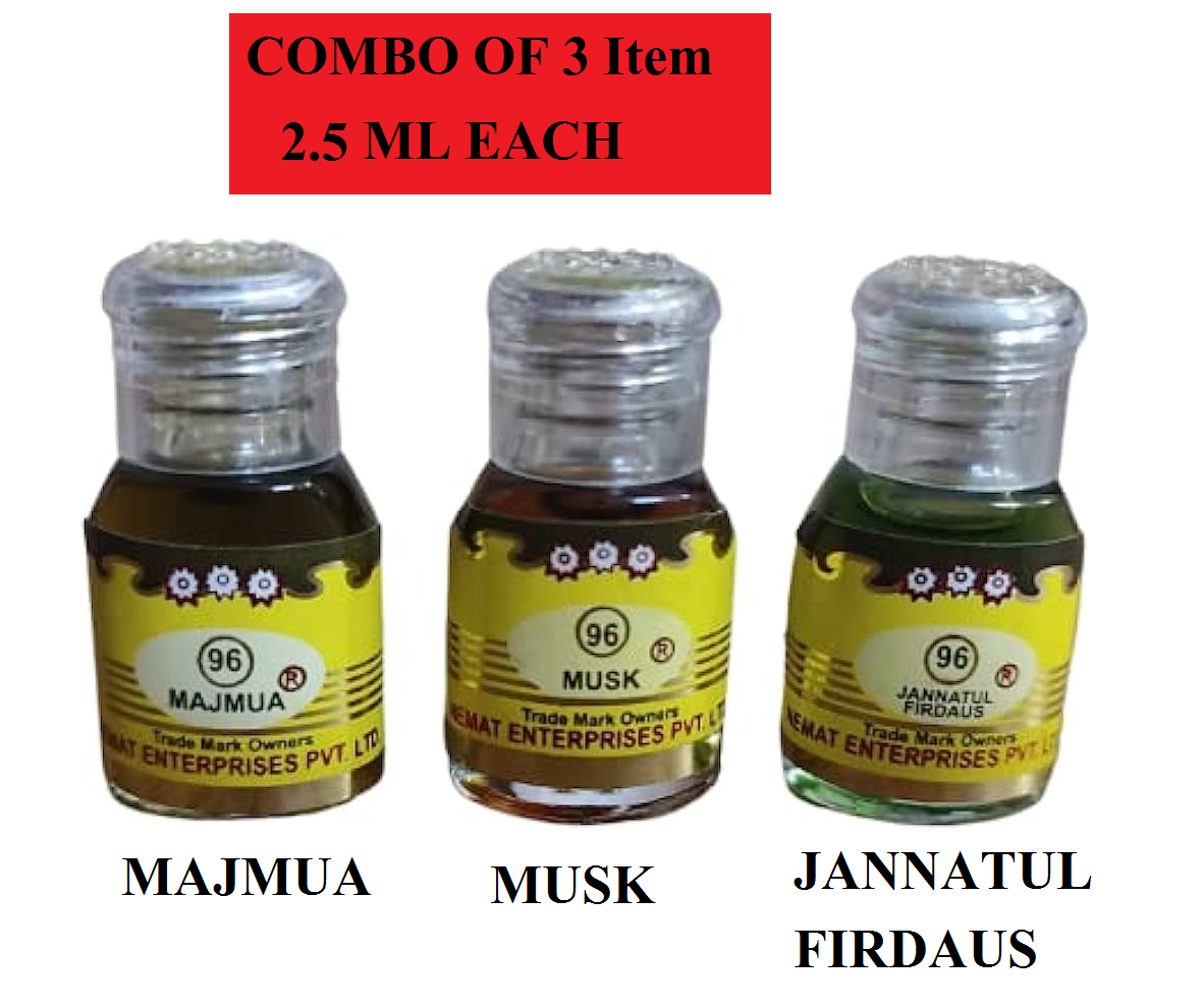 Combo Of Nemat Attar 96 Majmua Musk Jannatual Firdus Perfume Oil