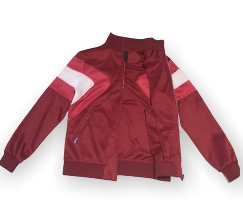 Maje Color-block stretch-knit Fate The Winx Saga Aisha Red tracksuit jacket M - Picture 7 of 12
