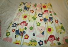 3 VINTAGE RAGGEDY ANN CURTAINS PLEATED PANELS SEARS PERMA-PREST 23 1/2" x 28