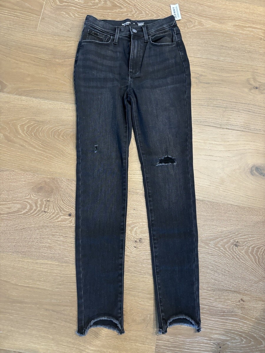 Girl's Old Navy Rockstar Jeggings Extra High Rise Stretch Black