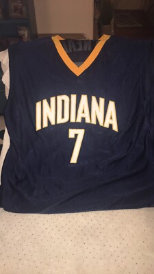 Indiana Pacers Jermaine O'Neil Jersey Mens XL Blue Yellow #7 NBA