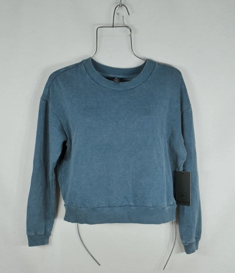 90 degree by reflex woman Pullover fleece XL long sleeve blue ocean silk NWT - Image 3 of 4