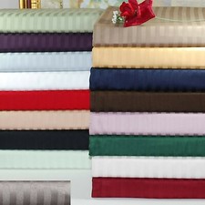 Hotel Bedding Collection 1000TC Egyptian Cotton US Queen Size Striped Colors