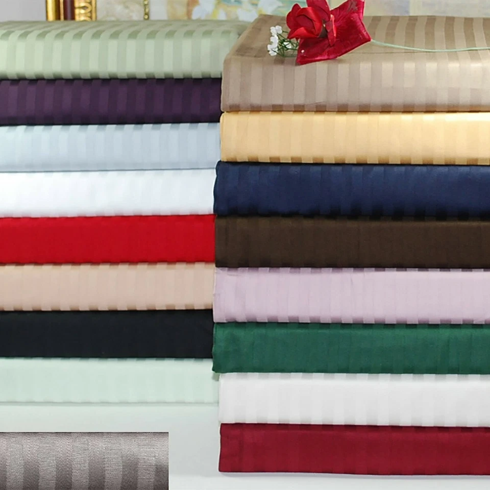 SCALA Hotel Bedding Duvet Collection 1000TC Egyptian Cotton US Full Size Stripe Colors