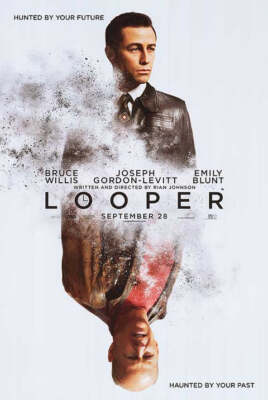 Looper Joseph Gordon-Levitt, Bruce Willis Movie Poster 17 X 12 Reproduction