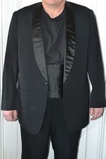 Japan Vtg Mens Black Suit Blazer Jacket Tuxedo Pant Trouser Art Taylor Tokyo 40