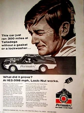 Bobby Allison 1968 Chevelle At Talladega 1973 Permatex Original Print Ad 9 x 11"