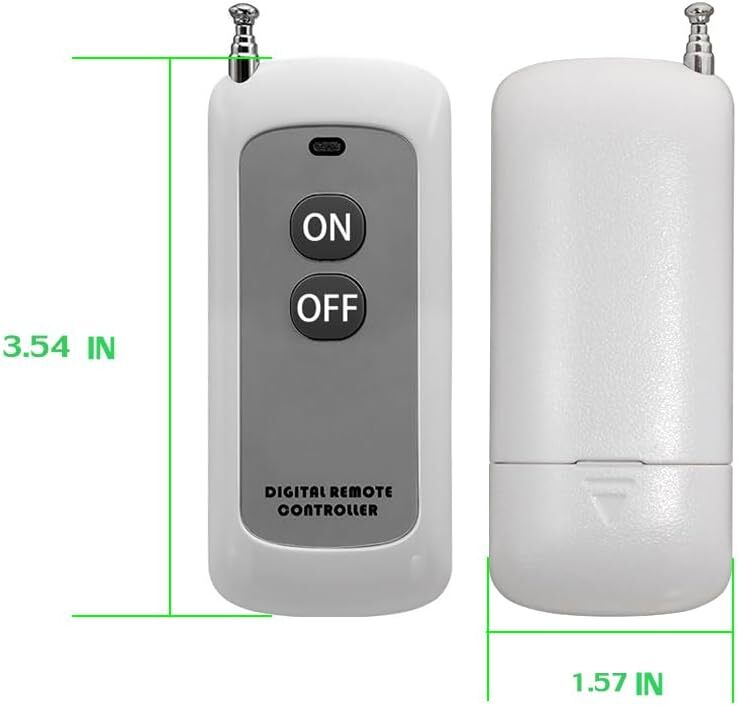 Interrupteur Télécommande Sans Fil RF 12V DC - Portée 984FT (300m) - Marque QOFOWIN - Neuf