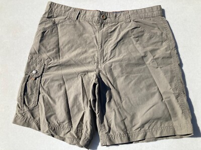 RedHead Mens Size 36 Bermuda Shorts Beige Tan Nylon Cotton Hiking Lightweight