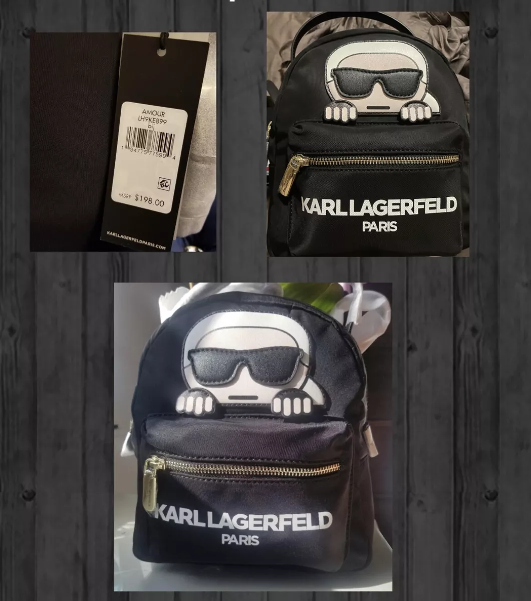 Karl lagerfeld top mini backpack