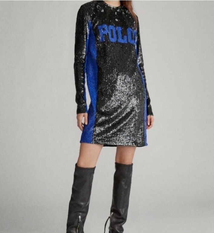 sequin polo dress Olga Jumbo Sequin Polo Dress by NARCES
