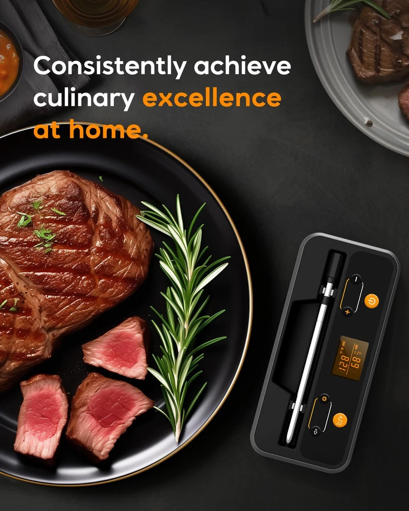 Meat Thermometer Digital Wireless - Wireless Meat Thermometer for Grilling and S