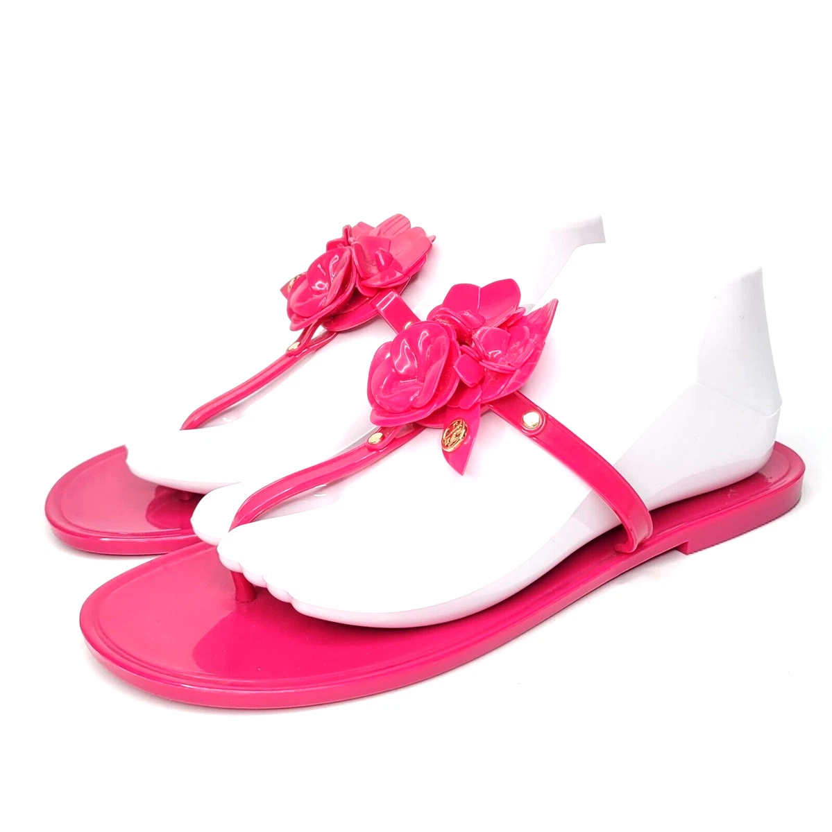 Tory Burch Blossom Jelly Thong Sandals in Pink