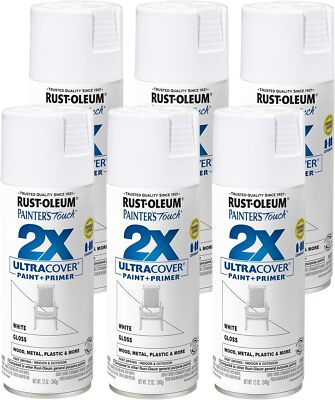Rust-Oleum 334048-6PK Painter's Touch 2X Ultra Cover Spray Paint, 12 oz ...