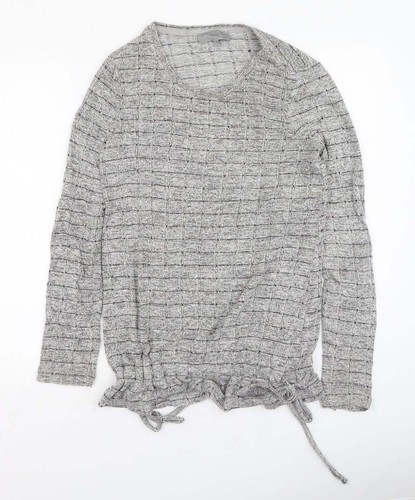 NEXT Damenpullover grau Rundhals Viskosemischung Größe 10