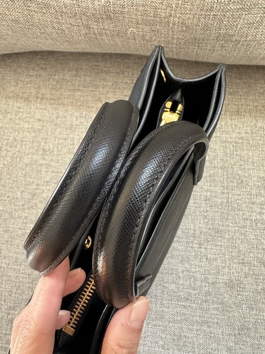 Prada saffiano tote purse handbag Black Leather - Picture 4 of 16