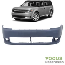 Front Bumper Cover For Ford Flex 2013 2014-2017 with Park Sensor Holes Plastic