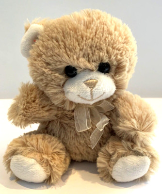 RMS International Teddybär beige weicher Plüsch Tröster Spielzeug 5 Zoll/13 cm sehr guter Zustand