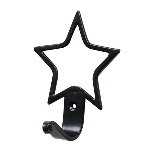 Stern schwarz Metall 4,5" H Haken - Bild 1 von 1