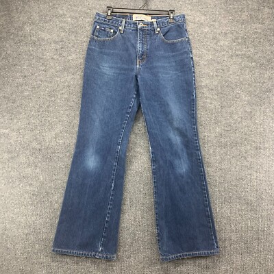 Express Bleus Jeans Womens Blue Vintage Flared Medium Wash High Rise 30x31