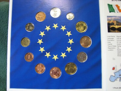 コレクション EUROZONE 12 COUNTRIES COIN SET& BANKNOTE Euro-Zone Countries Collection of the last National Coins 12
