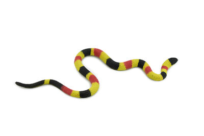 Coral Snake, Rubber Reptile, Educational, Realistic Toy Model