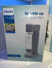 NEW Philips GoZero Sparkling Water Maker White w/1L Reusable Bottle