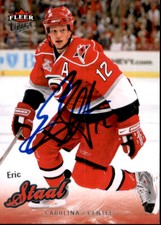 Eric Staal Signed Auto 2008-09 Fleer Ultra card Carolina Hurricanes