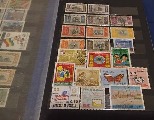 lotto vecchio album Francobolli Bolivia (24 foto) album compreso ! - Foto 10 di 17