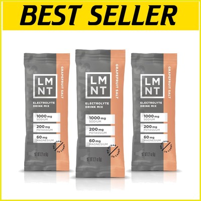 LMNT Zero Sugar Electrolyte Drink Mix - Grapefruit Salt | 30 Pack Energy Boost