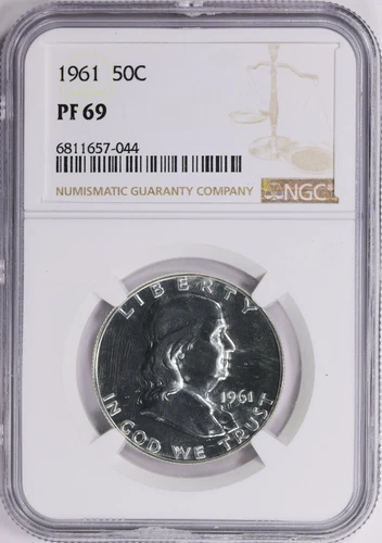 1961 Franklin Half Dollar 50c Proof NGC PF 69 (044)