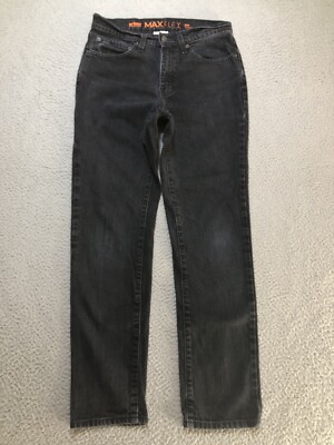 Urban Pipeline Jeans Mens 30x29* Black Tapered Fit Max Flex