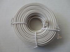 50 Foot Modular Phone/Telephone Wire Line Cord/Cable RJ11 6P4C, White Color