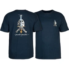 Powell Peralta Skateboard Shirt Skull & Sword Navy