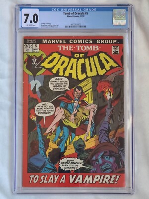 Tomb of Dracula #5 To Slay a Vampire 1972 Gil Kane Cover CGC 7.0